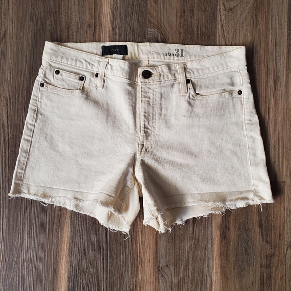 EUC! Jcrew White Cutoffs - Picture 1 of 3